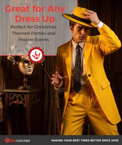 fun shack Yellow Suit Costume Men, Zoot Suit, Halloween Costumes for Men
