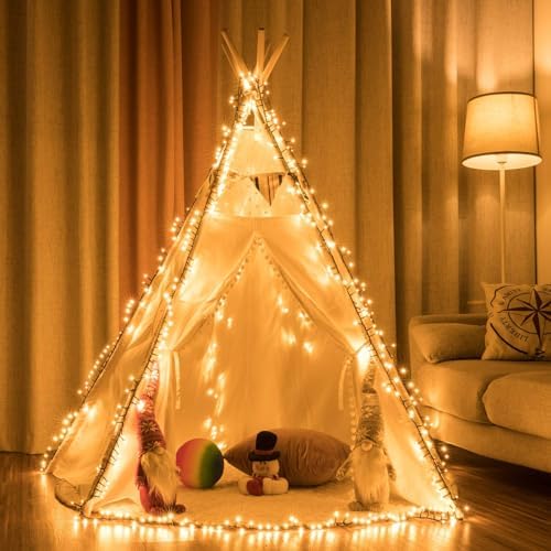 AWQ 1000 LED 82 ft Christmas Cluster Lights Xmas String Lights Warm White