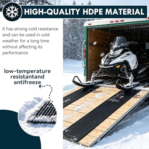 40 FT Snowmobile Trailer Ski Guides, 6 in HDPE Ramp Glides, 104 Screws