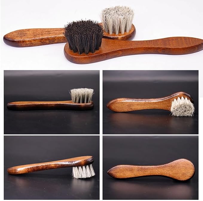 Vintage Upper Oil Brush Handle Clean Bristle Polish Shoe