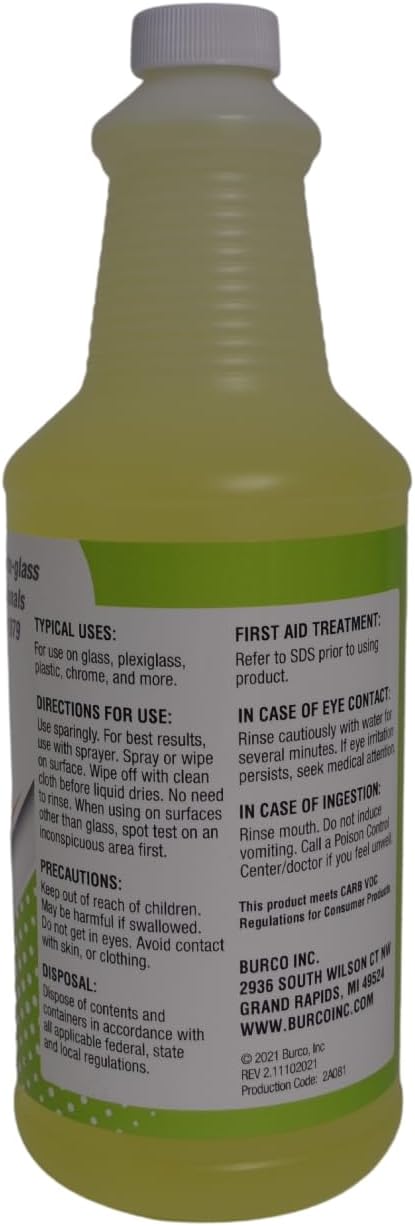 Burco Window Glo Glass and Multi-Purpose Cleaner (32oz 12 Pack)