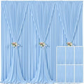 6 Panels Baby Blue Backdrop Curtain for Baby Shower Parties Wrinkle Free Light Blue Curtains Backdrop Drapes Fabric Decoration for Birthday Party Photography 30ft(W) x 10ft(H)