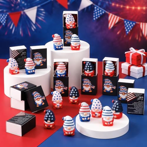 12 Sets Patriotic Gnome Gifts Veterans Day Party Favors Desk Decor Figures