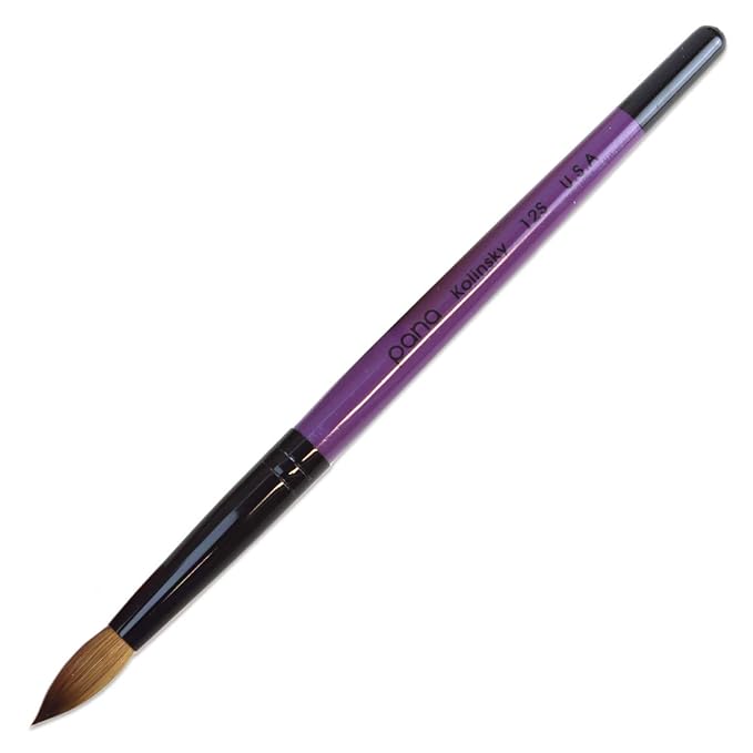 Professional Purple Wood Kolinsky Acrylic Nail Brush (Size: 6, 8, 10, 12, 14, 16, 18, 20, & 22) Pana Pure Kolinsky Hair (Size 12)