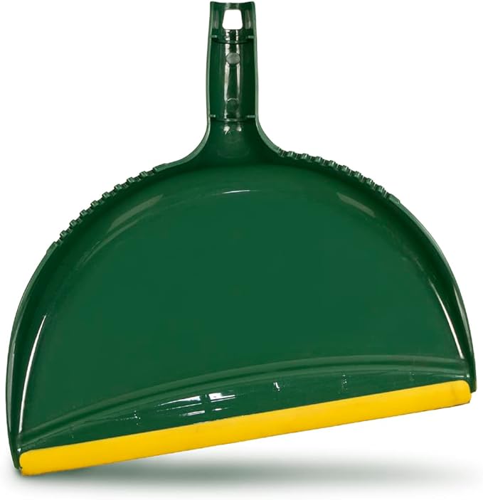 Pine-Sol Jumbo Dustpan, 13.2” | Heavy Duty Dust Pan with Rubber Edge | Clip-On Design Attaches to Standard Broom Sticks