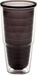 Tervis Clear & Colorful Tabletop Made in USA Double Walled Insulated Tumbler Travel Cup Keeps Drinks Cold & Hot, 24oz, Quartz | Made in USA, Double-wall Insulated, Shatterproof, BPA-Free, Dishwasher Safe, Fits Most Cupholders, Gifts under $25