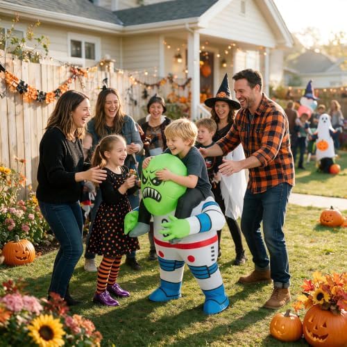 One Casa Inflatable Alien Costume for Kids,Blow Up Halloween Suit