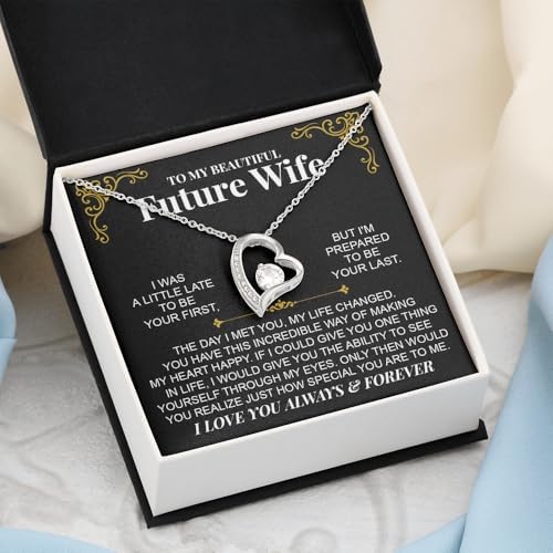 To My Future Wife Necklace From Husband, To My Wife Necklace, Soulmate Necklace For Women, Future Wife Jewelry, Birthday, Christmas, Valentine Gifts For Girlfriend Message Card