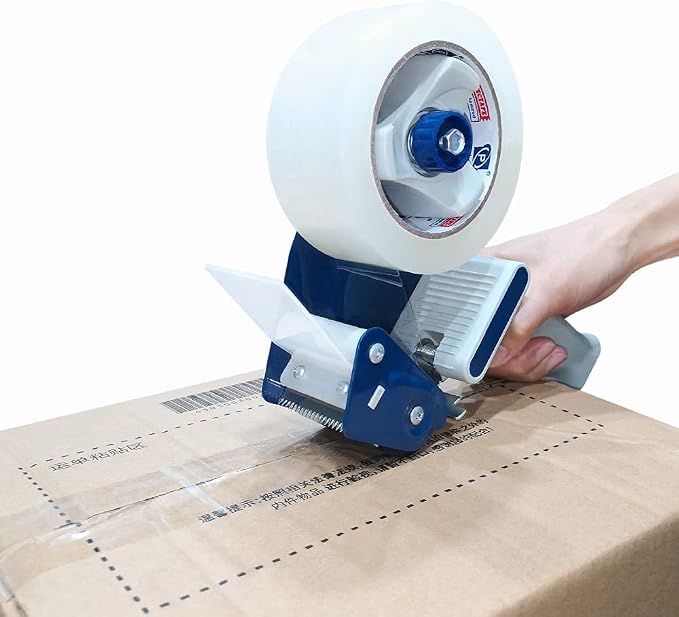 Perfectape Heavy Duty Packing Tape Gun, 2" Width, 2-Pack | 2 Rolls of Heavy Duty Packing Tape Included, Holds up to 180 Yards Length Roll