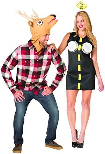 Rasta Imposta Deer in Headlights Couples Costume, One Size Fits Most Adults