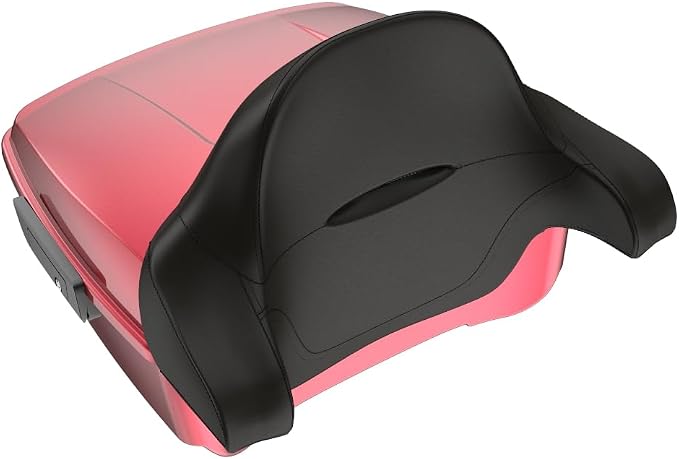 Advanblack Road Glide Tour Trunk Pack Velocity Red Sunglo King Tour Trunk Pack Luggage +Wrap-Around Backrest Pad for '97-'25 Harley Touring Road King Street Glide Electra Glide CVO models