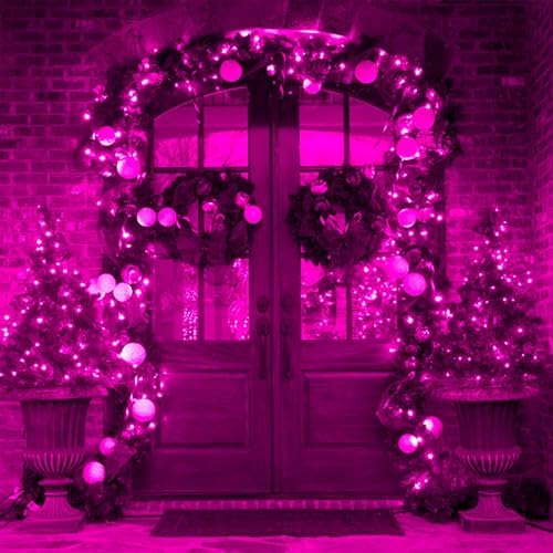 164 FT 500 LED Pink String Lights, Plug in Fairy Lights with 8 Modes, Waterproof Twinkle Light for Bedroom, Christmas Tree, Valentine's Day, Wedding Party, Halloween Decor