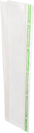 Restaurantware Plastic Gusset Bags 100 Count 3" x 1 1/4" x 8 1/4" Wicker Dispensing Bottom Gusset Clear Plastic Bags Heat Sealable For Sourdough Bread Cookies Pastries For Home Bakers And Bakeries