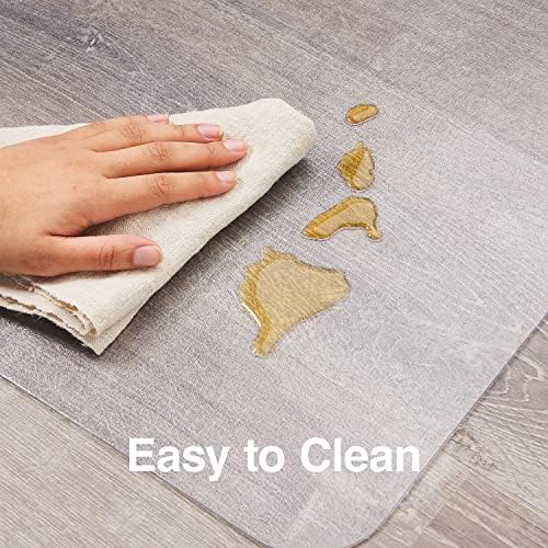 Staples Office Chair Mat, Clear, Hard Floors, 53x45 Inch, Textured