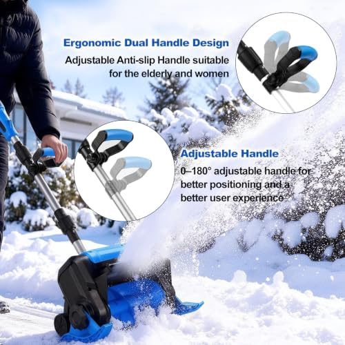 1200W Electric Snow Shovel, 2 X 4.5Ah Brushless Snow Shovel Battery