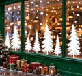 8 Sheets Christmas Window Clings Tree Decor, Christmas Decorations Stickers