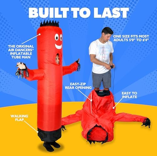 LookOurWay Inflatable Tube Man Costume - Wacky Wavy Arm Guy Funny Inflatable Halloween Costume