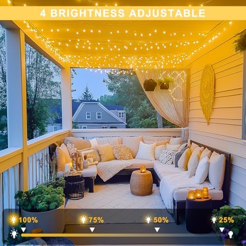 JMEXSUSS 800 LED String Lights Indoor Outdoor Christmas Lights Plug in