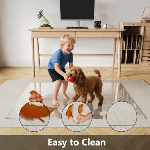 Koonmi Glass Chair Mat for Carpet, 44"x58" Thick Office Chair Mat