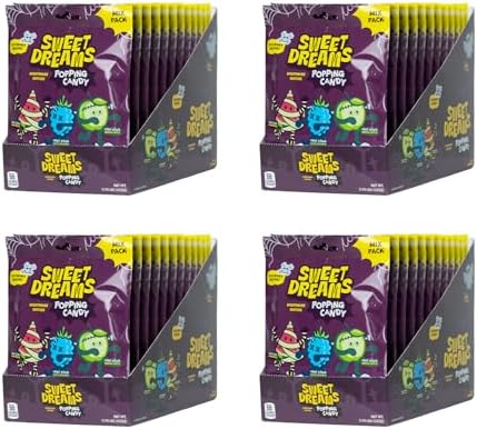Sweet Dreams Popping Candy Ghost Lollipop, Sour Dip, 48 Bags, 144 Pouches