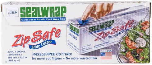 ZipSafe Sealwrap Cling Food Film, 12" x 2000', Pack of 1