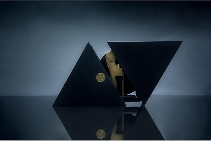 L’Atelier du Vin Geometry Lever Corkscrew Set - Oeno Motion Gold Luxury Wine Bottle Opener with Premium Gift Box Hand Made for Wine Tasting, Sommelier, Bartenders, Wine Accessories Designed In France