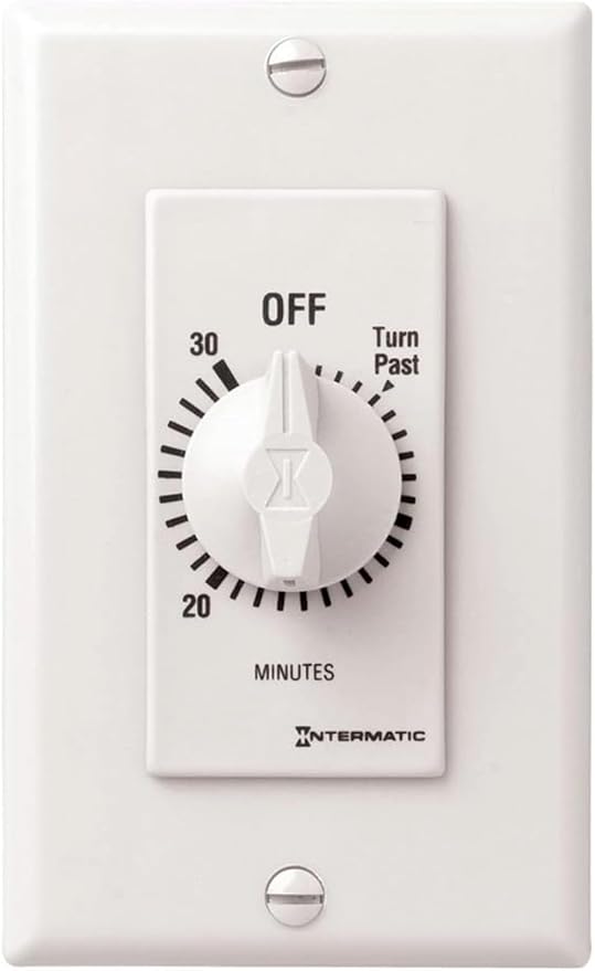 Intermatic SW30MWK 30-Minute Spring Wound Timer, White - Energy-Saving Control for Lights and Appliances - Easy Installation and Operation