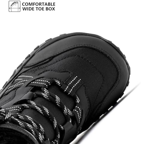 HOBIBEAR Women's Barefoot Snow Boots, Wide Toe Box, Ankle Winter Shoes