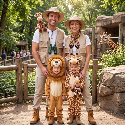 5 Pcs Safari Costume for Women Halloween Cosplay Outfit