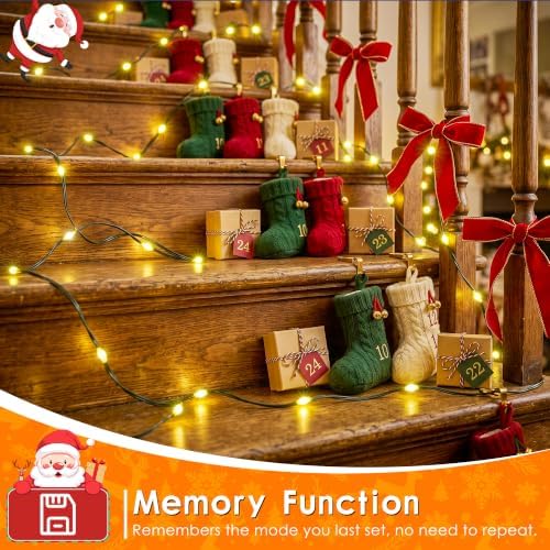 1200 LED Christmas Lights 394 FT Warm White Outdoor Remote Plug