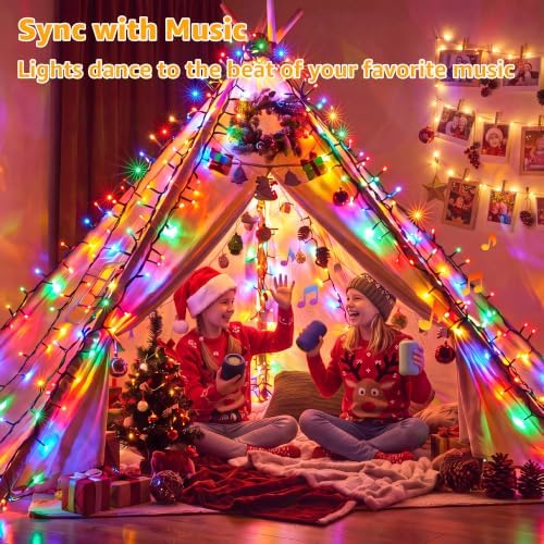 Ollny 500 LED Smart Christmas Cluster Lights, 16.4FT App & Remote Control