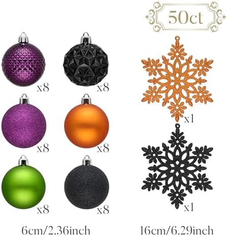 Valery Madelyn 50ct Halloween Ornaments Tree Decorations Indoor 2.4 Inch