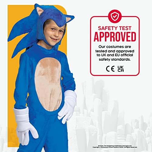 Sonic the Hedgehog Costume, Official Deluxe Sonic Movie Costume and Headpiece