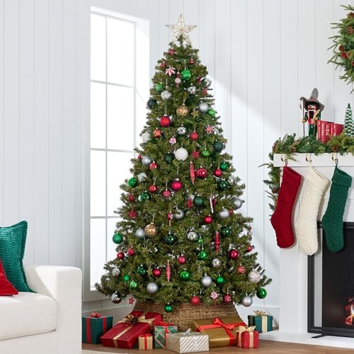 Best Choice Products Artificial Christmas Tree, 9ft Premium Unlit Realistic Spruce Holiday Décor w/Dense Branches, Easy Assembly, Metal Base