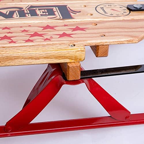 Lehman's Racer Amish Made Old Fashioned Solid Oak Steel Runner Sled