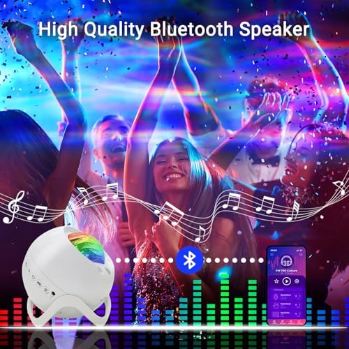 Star Projector,Northern Lights Projector,with Bluetooth Speaker,White Noise