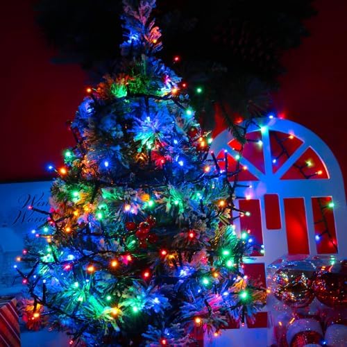 AWQ 1000 LED 82 ft Christmas Cluster Lights Xmas String Lights Multicolor