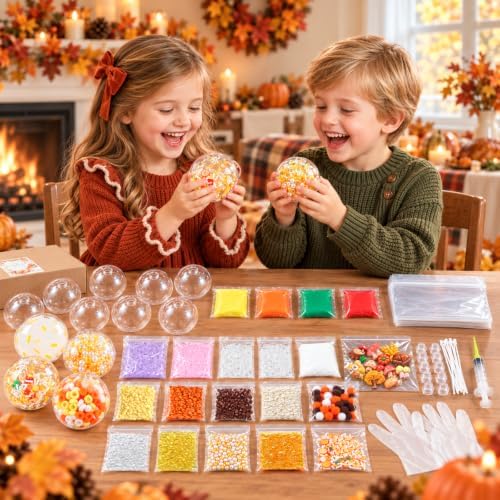 12 Set Thanksgiving DIY Stress Ball Making Kit Squeeze Craft Gift