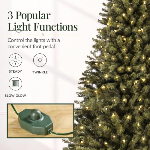 Best Choice Products 7.5ft Artificial Christmas Tree with LED Twinkling Lights, Pre-Lit Spruce Realistic Holiday Xmas Décor, 550 Lights, 1,346 Tips