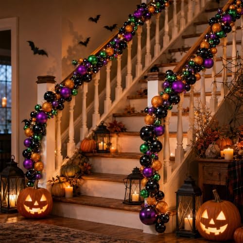 2 Pcs 6 ft Halloween Ball Ornament Garland