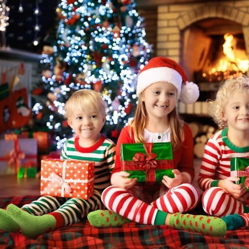 Hoolerry 30 Pairs Christmas Fuzzy Socks Bulk for Adult Gift
