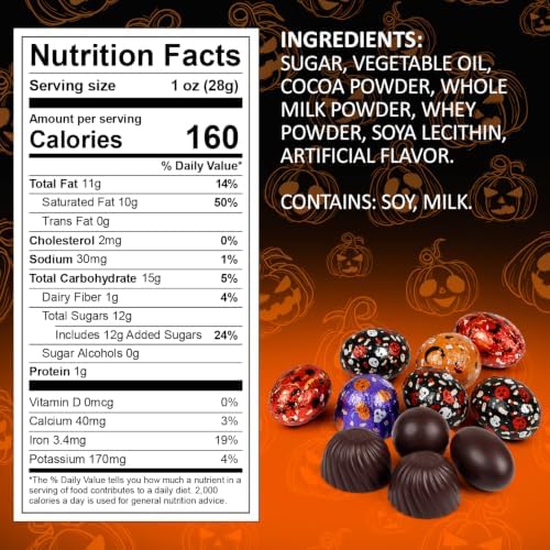 Halloween Chocolate Mix 10 lb Box, Assorted Foil Wrapped Milk Chocolate