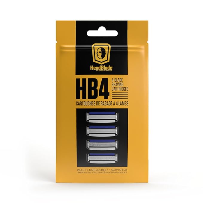 ATX Men's Head Shaving Basics Bundle with 5oz HeadSlick Cream, Razor, Blade Refills