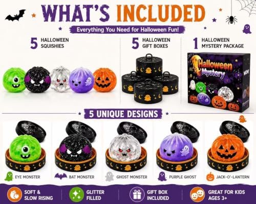 Halloween Pumpkin Squishy Stress Balls Toys Slow Rebound Cute Ghost Squeeze , Squeeze Ball Realistic Stick Soft Squeeze Toys, Upgrade Stress Relief Fidget Toys Wet Slow Rebound Stress Relief Toy