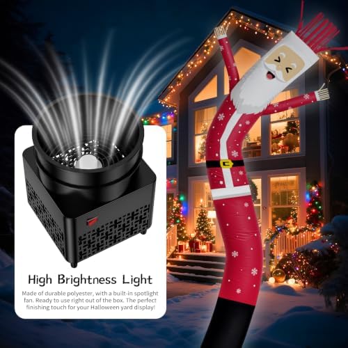 6FT Santa Claus Air Dancer Inflatable Waving Tube Man Set with Blower