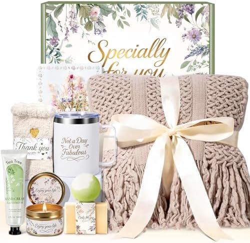 Self Care Gifts for Women Birthday Gifts for Her, Christmas Self Care Gift Basket, Get Well Soon Gift, Thinking of You Care Package Spa Gift for Women, Gift Box for Adults Mom Sister