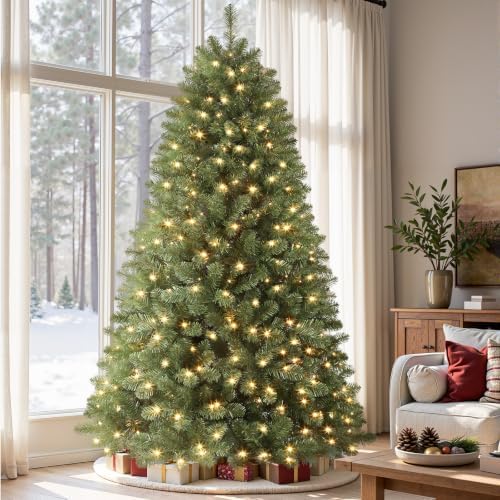 SHareconn 7ft Prelit Artificial Classic Spruce Christmas Tree