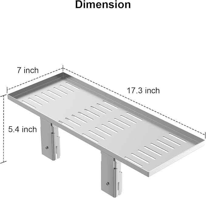 Universal Grill Foldable Warming Rack/Shelf for Blackstone 17'' 22'' 28'' 36'', Pit Boss,Camp Chef and Most Flat Top/Table Top Griddle Grill,Stainless Steel BBQ Shelf Replacement Parts,2 Pack