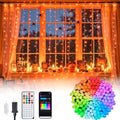 JMEXSUSS RGB Curtain Lights, 300 LED 9.8×9.8FT Color Changing String Lights