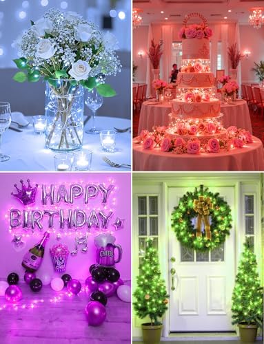 Brightown 12 Pack Multi Color Fairy Lights Battery Operated for Xmas Decor